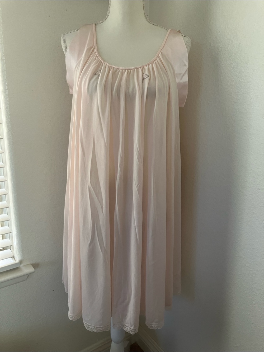 Vintage 1960’s Claire Sandra By Lucie Ann babydoll Soft Pink Chiffon